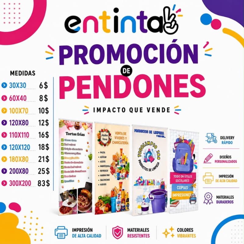 PENDONES PERSONALIZADOS